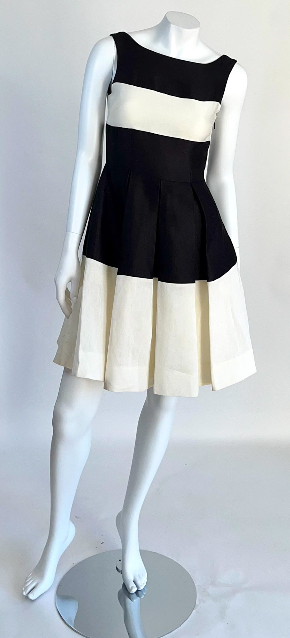 Kate Spade Black and White Stripe Knee Length Dress Kate Spade Black and White Stripe Knee Length Dress