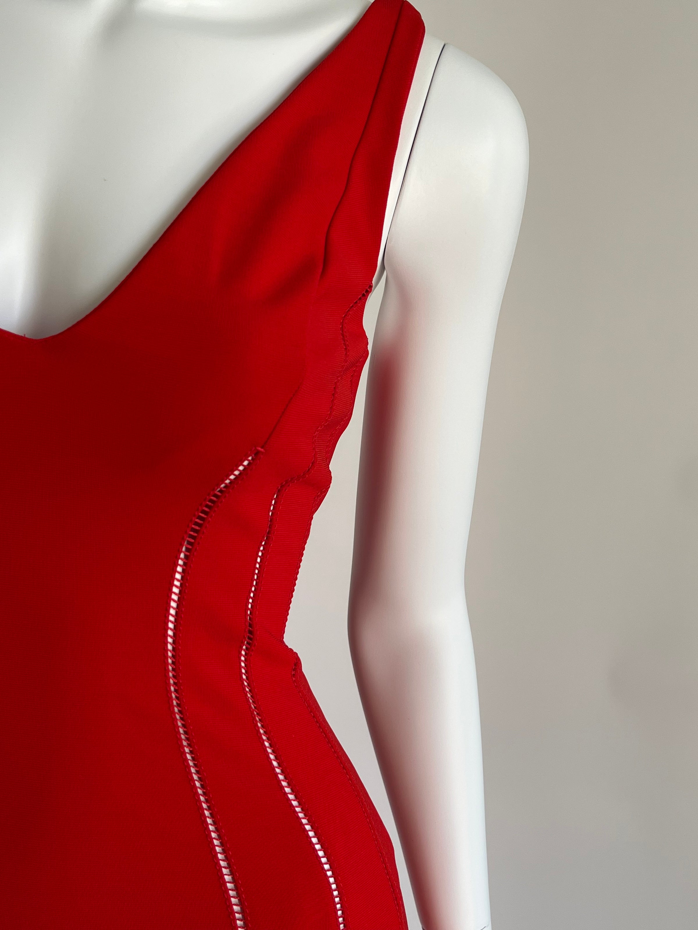 ANTONIO BERARDI Red Bodycon Long Dress