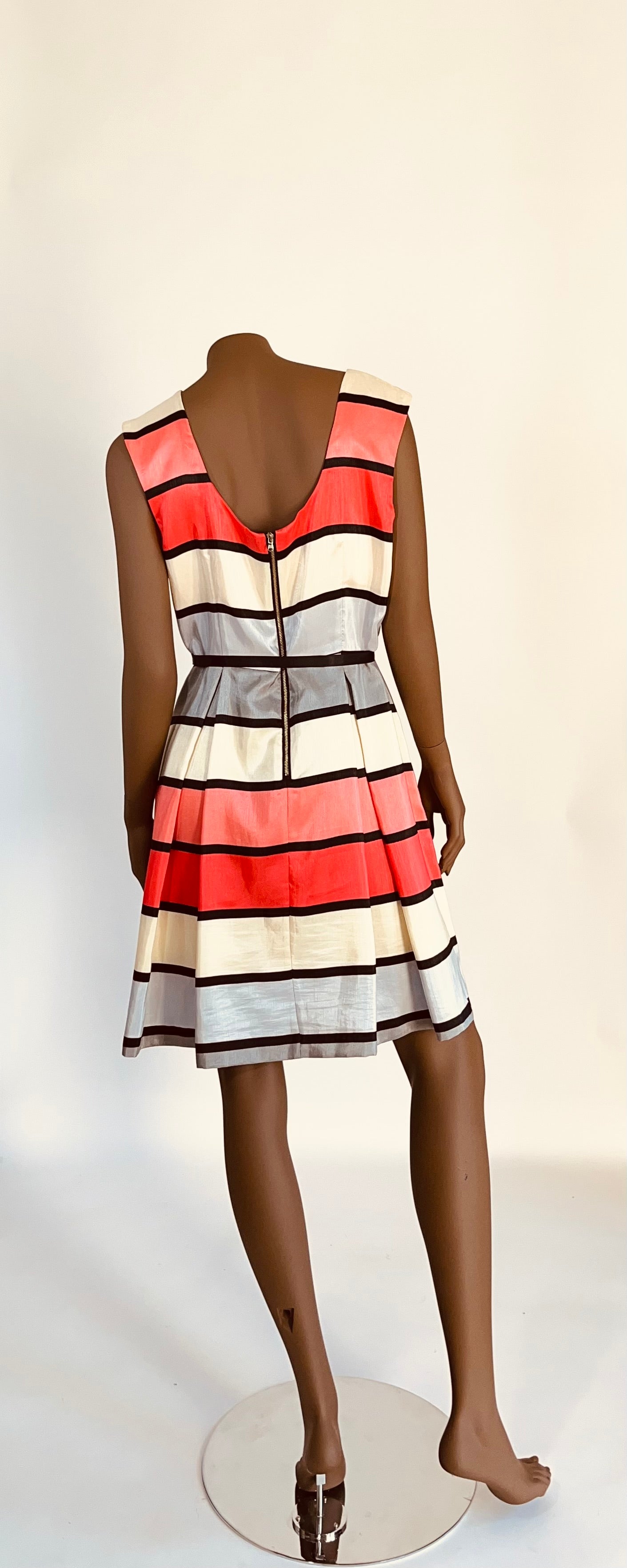 Danney & Nicole Stripe Sleeveless Knee Length Dress