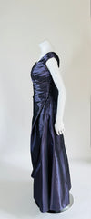 BELSOIE Purple Drop Shoulder Long Dress