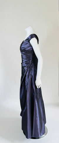 BELSOIE Purple Drop Shoulder Long Dress