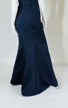 AMSALE Navy Scoop Neck Long Dress