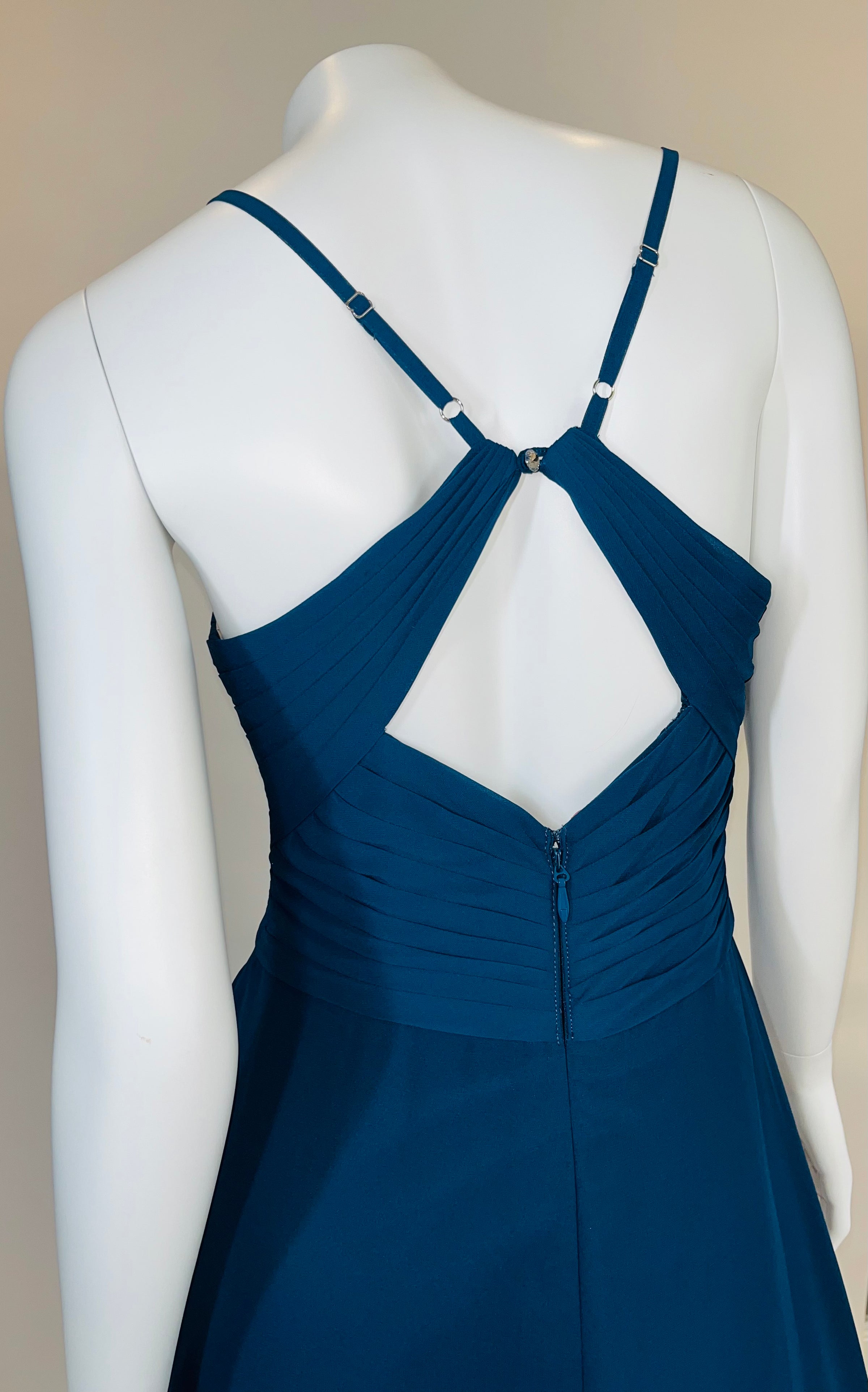 AZAZIE Dark Turquoise Strappy Long Dress