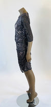 Phase Eight Brown Lace Rucked Knee Length Dress