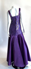 Custom Made Purple Sequined Long Dress