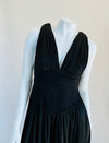 Vintage Krista Mentz Black Long Dress