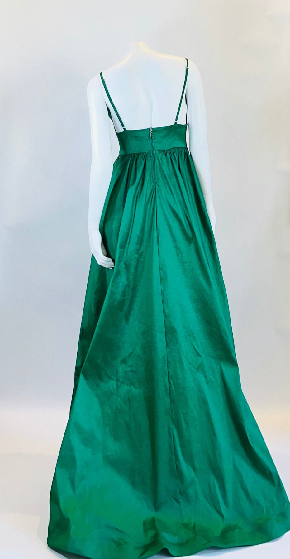 Custom made Emerald Green Taffeta Long Dress Faveur Custom made Emerald Green Taffeta Long Dress Faveur