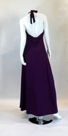No Label Dk Purple Halter Knit Long Dress