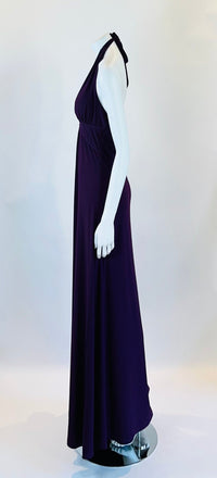 No Label Dk Purple Halter Knit Long Dress