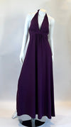 No Label Dk Purple Halter Knit Long Dress