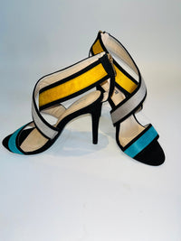 KIMI Latian Blue/Yellow/Grey/Black High Heels
