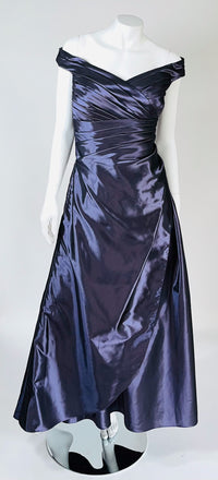 BELSOIE Purple Drop Shoulder Long Dress