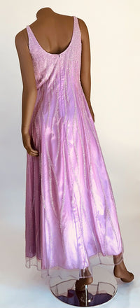 Alyce Lilac Long Gown with Beaded detail Throughout