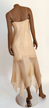 Gemini Paris Sheer Silk Beaded Dress with Tapered Length