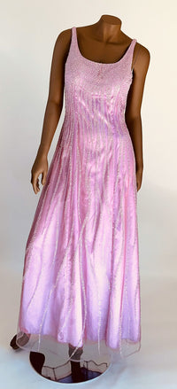 Alyce Lilac Long Gown with Beaded detail Throughout
