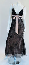 Scala Black Sequined Lon Dress with Pink Lining