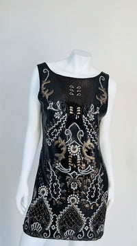 Nudha Couture Beaded and Sequined Mini Dress