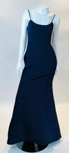 AMSALE Navy Scoop Neck Long Dress