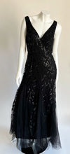 EVERPRETTY Black Chiffon Sleeveless Sequined Long Dress