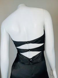 Queen B At Honey Black Strapless Long Dress with Train