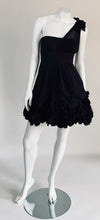 BCBGMAXAZRIA Black Single Shoulder Mini w/ Ruffle Hem