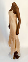 Gemini Paris Sheer Silk Beaded Dress with Tapered Length