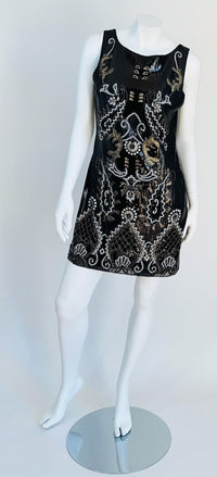 Nudha Couture Beaded and Sequined Mini Dress