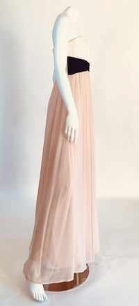 Kameo Strapless Long Dress with Gathered Bodice